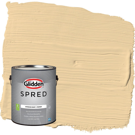 Glidden Spred Spice is Nice / Yellow, Flat Interior Paint with Primer, 1 Gallon