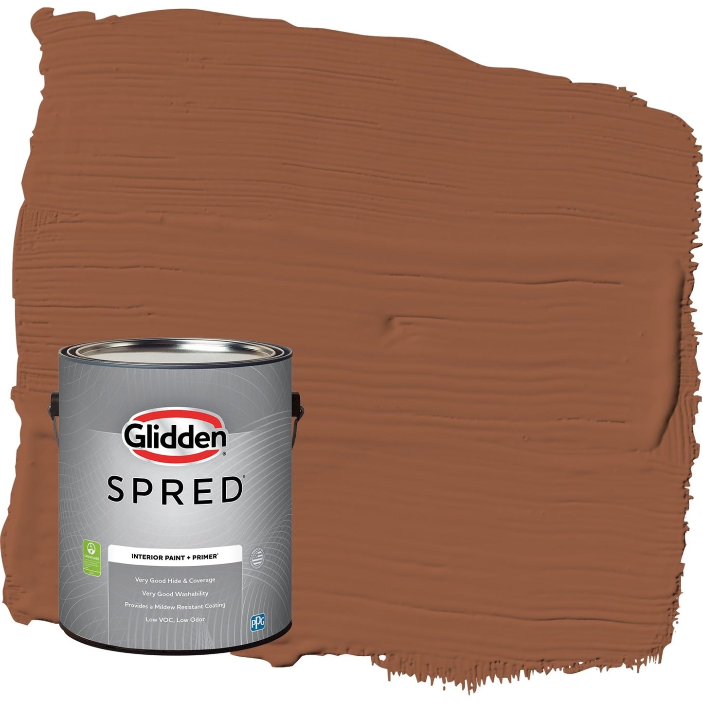 Glidden Spred Spiced Cider / Orange, Flat Interior Paint with Primer, 1 Gallon