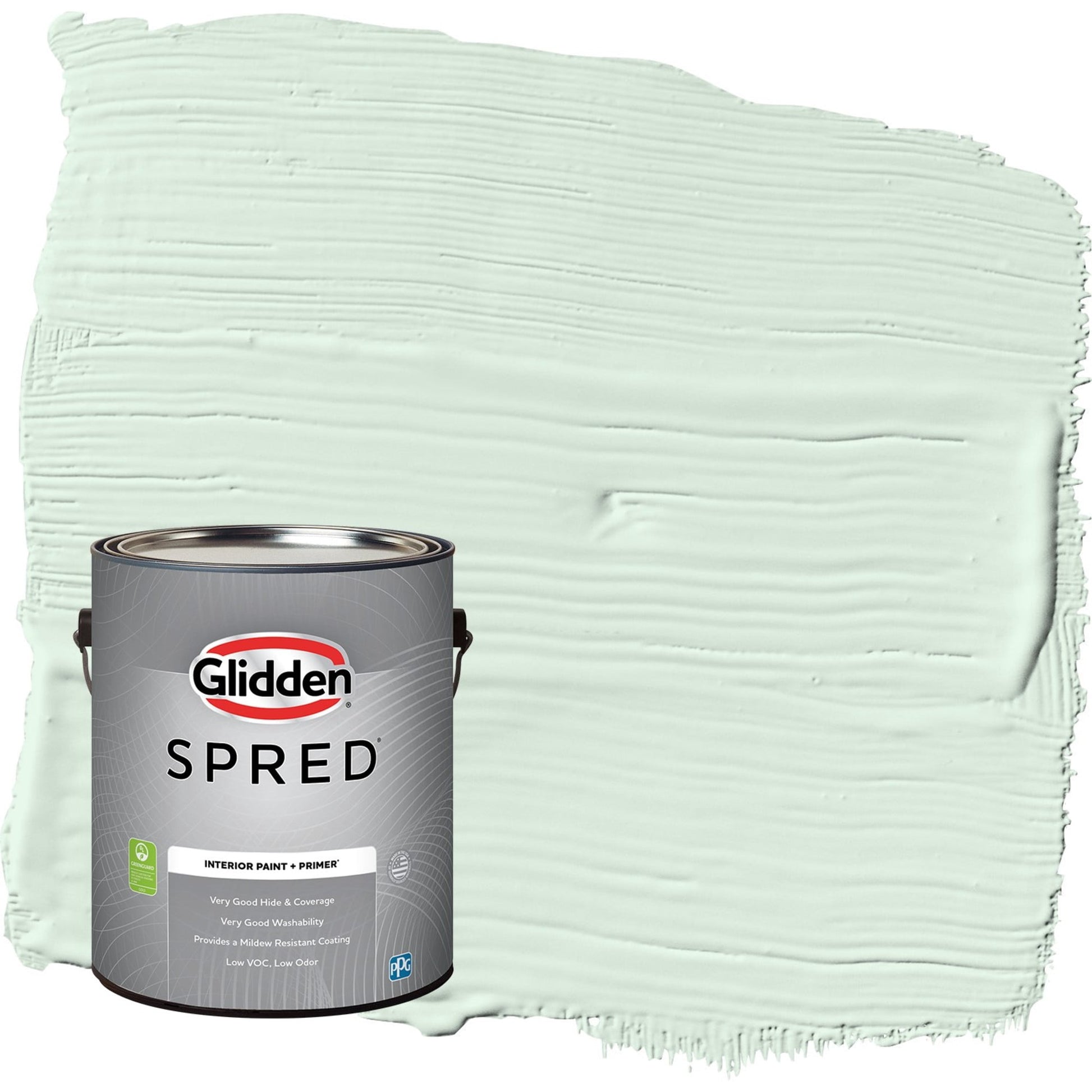 Glidden Spred Tint of Green / Green, Flat Interior Paint with Primer, 1 Gallon