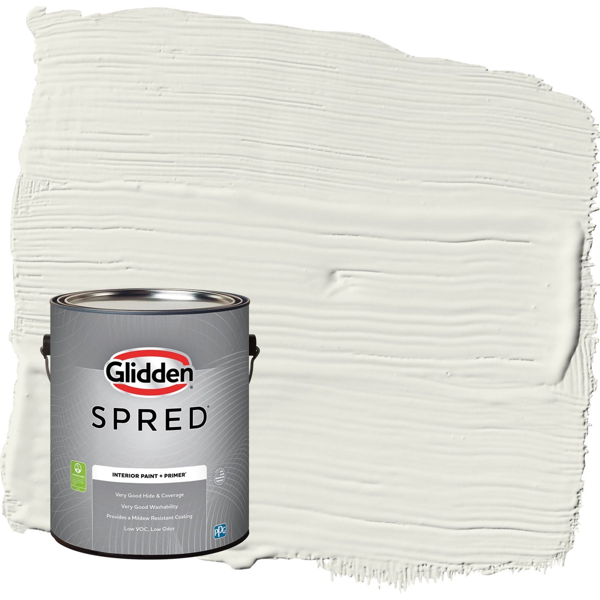 Glidden Spred Silvery Moon / Gray, Flat Interior Paint with Primer, 1 Gallon