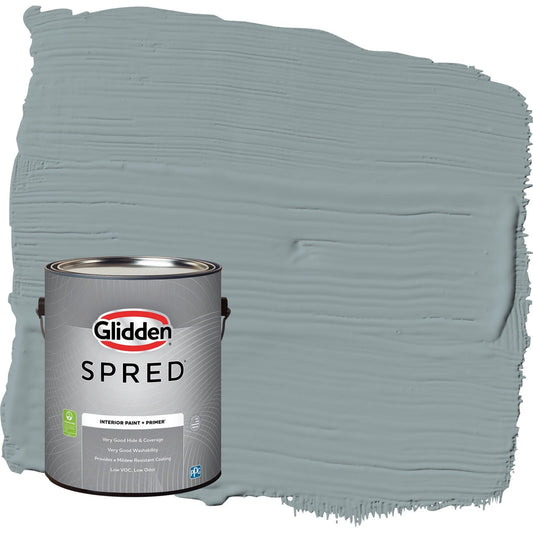 Glidden Spred After the Storm / Gray Semi-Gloss Interior Paint with Primer, 1 Gallon