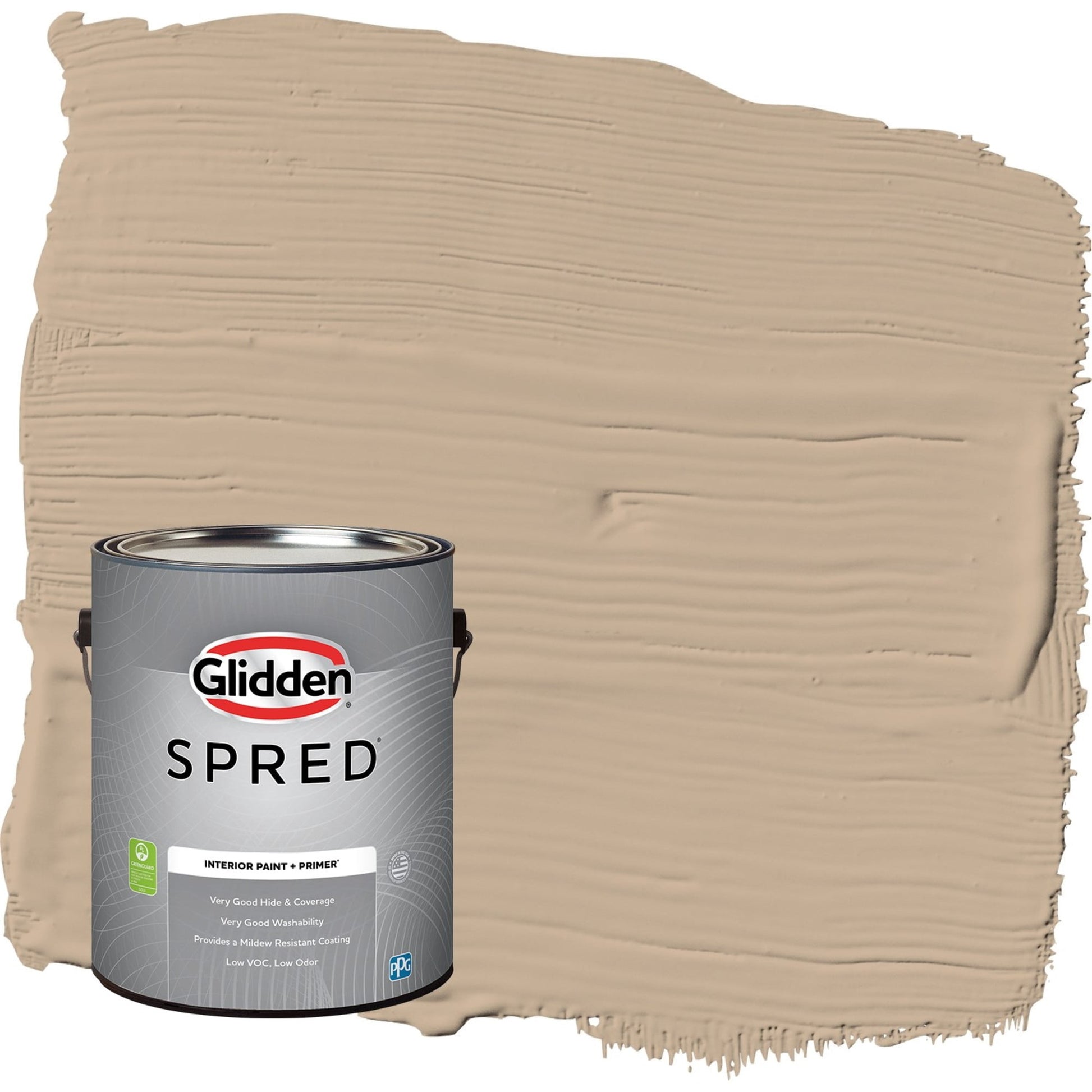 Glidden Spred Persuasion / Beige, Flat Interior Paint with Primer, 1 Gallon