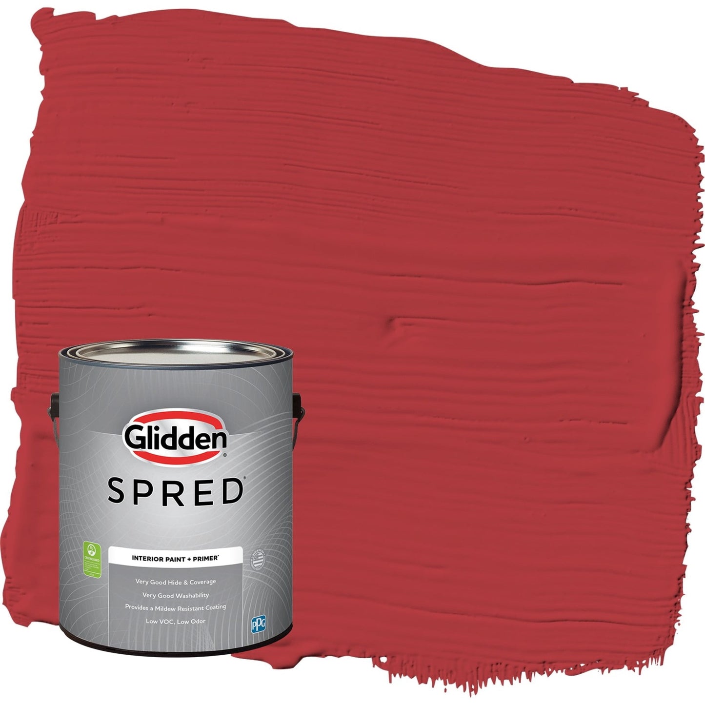Glidden Spred Red Gumball / Red, Eggshell Interior Paint with Primer, 1 Gallon