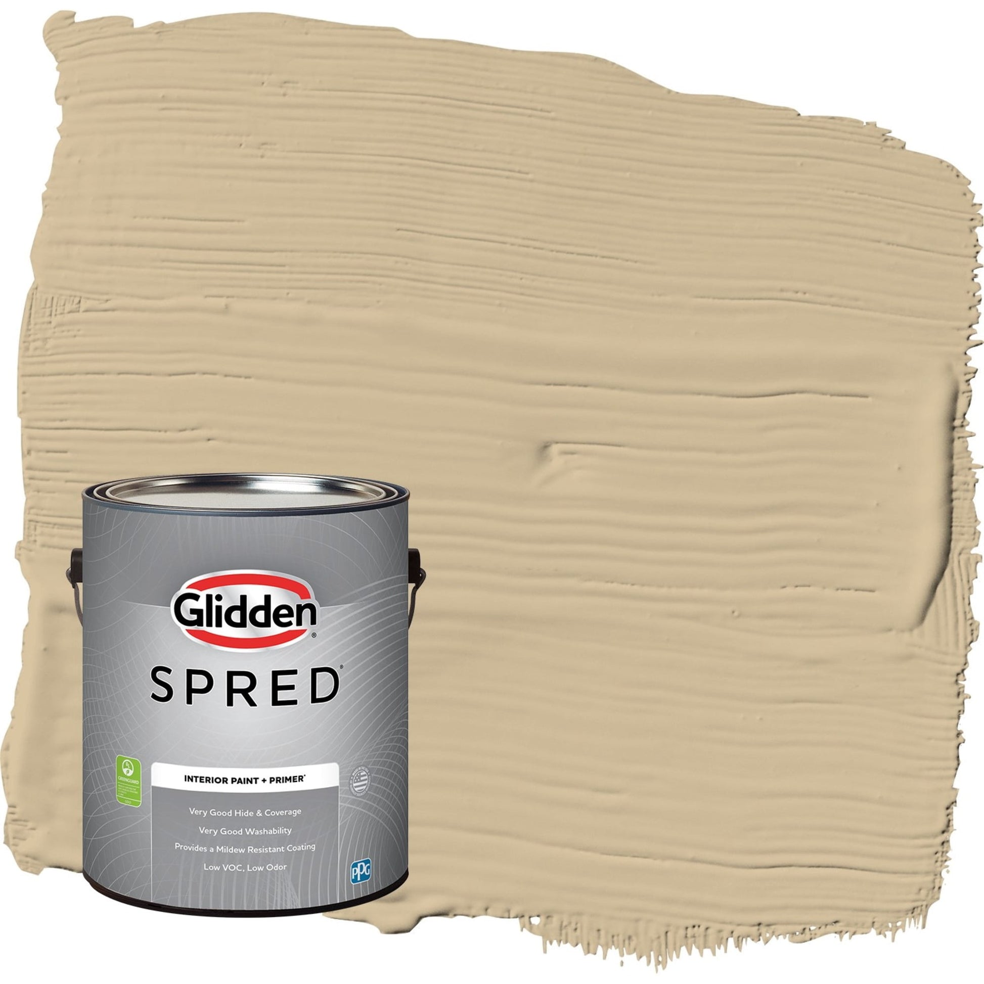 Glidden Spred Spiced Vinegar / Beige, Eggshell Interior Paint with Primer, 1 Gallon