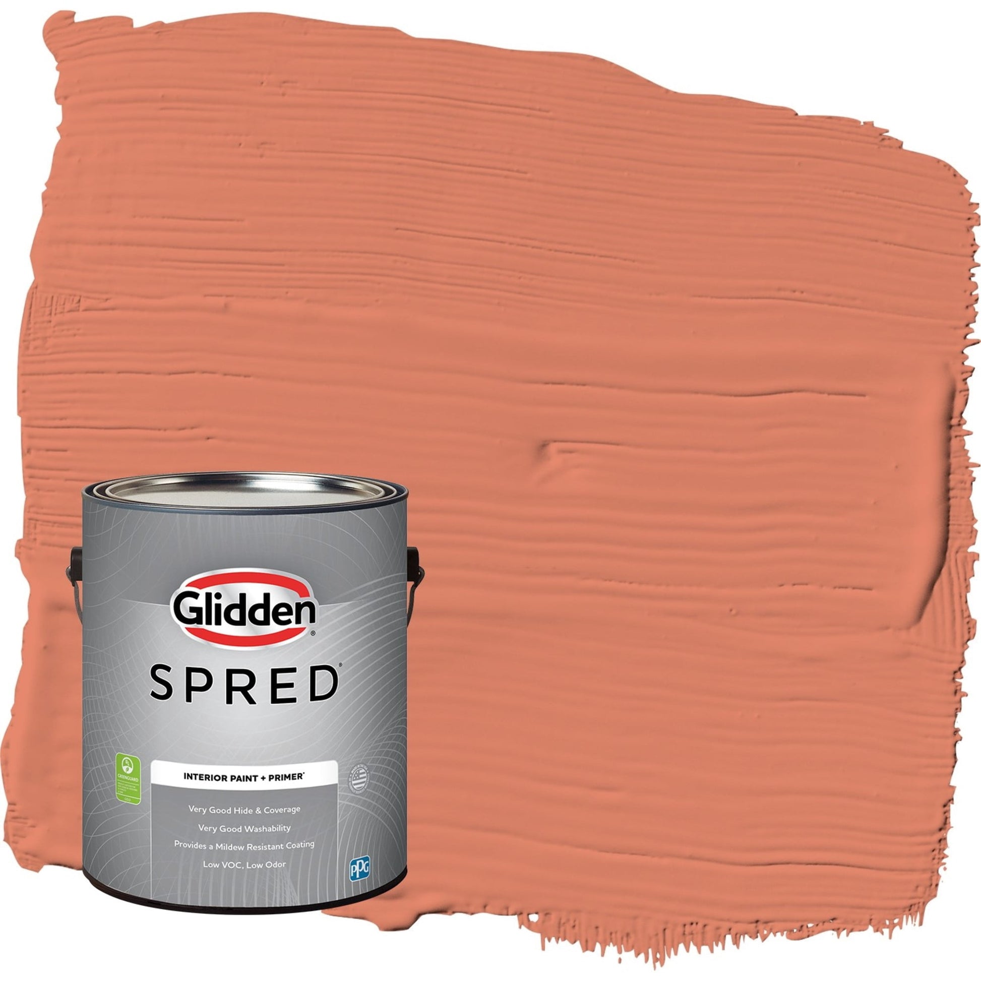 Glidden Spred Summer Sunset / Orange, Flat Interior Paint with Primer, 1 Gallon