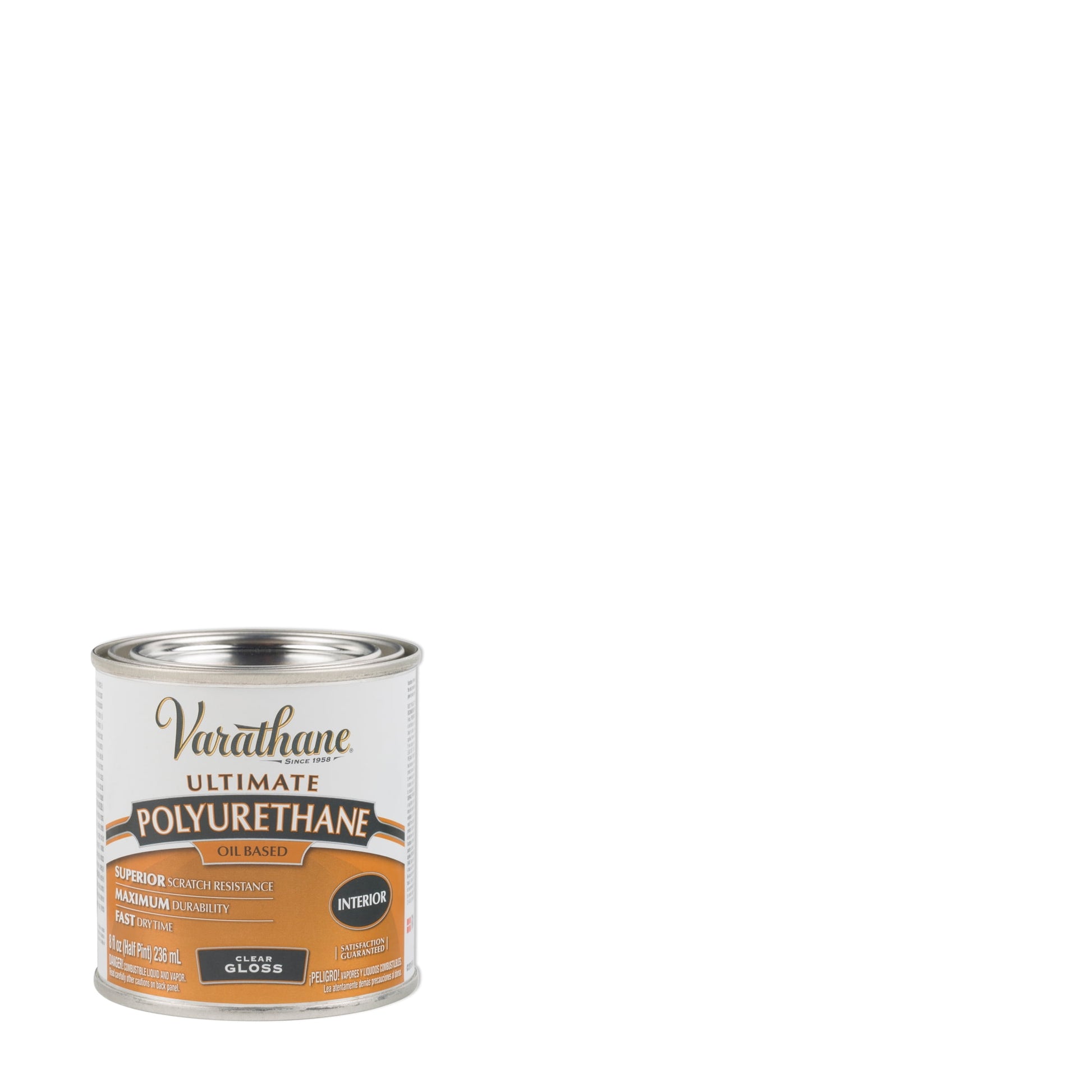 4 Pack, Gloss Clear, Varathane Ultimate Polyurethane Oil-Based-9061H, Half Pint