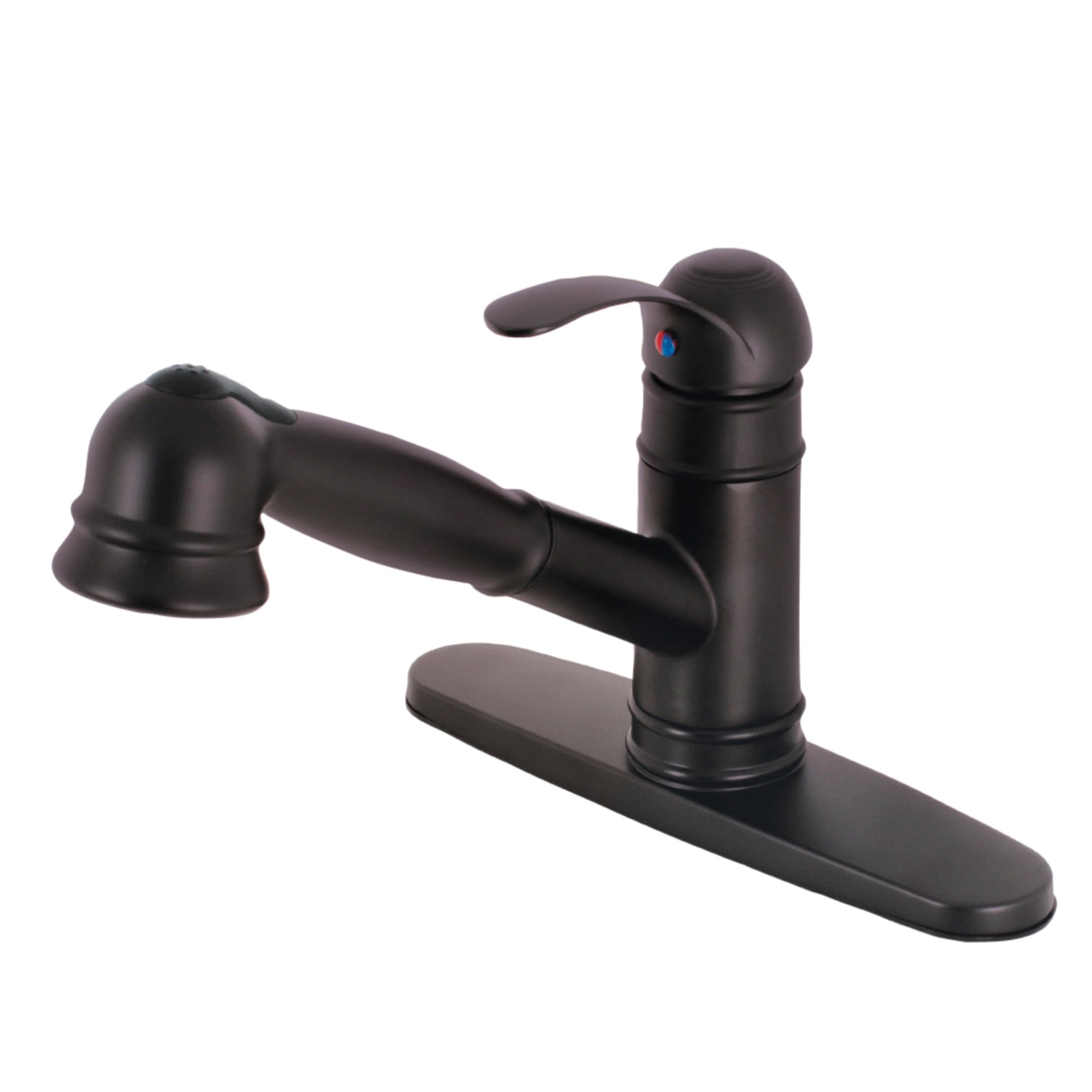 Kingston Brass GSC7575WEL Single-Handle 1-or-3 Hole Deck Mount Pull-Out Sprayer Kitchen Faucet in Oil Rubbed Bronze