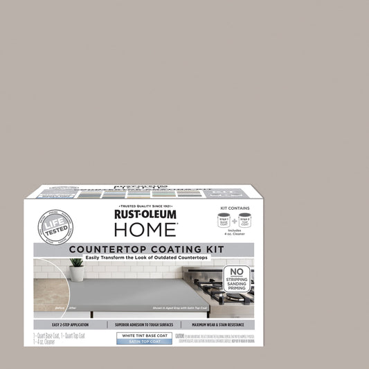 Greige, Rust-Oleum HOME Countertop Satin Coating Kit-38496208T, Quart