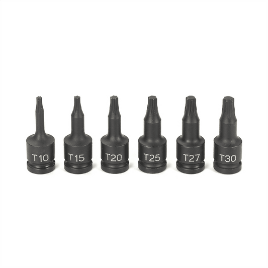 Grey Pneumatic 1/4" Drive 6 Pc Internal Torx Impact Driver Set