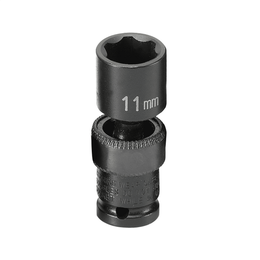 Grey Pneumatic 1/4" Surface Drive x 11mm Standard Universal Socket