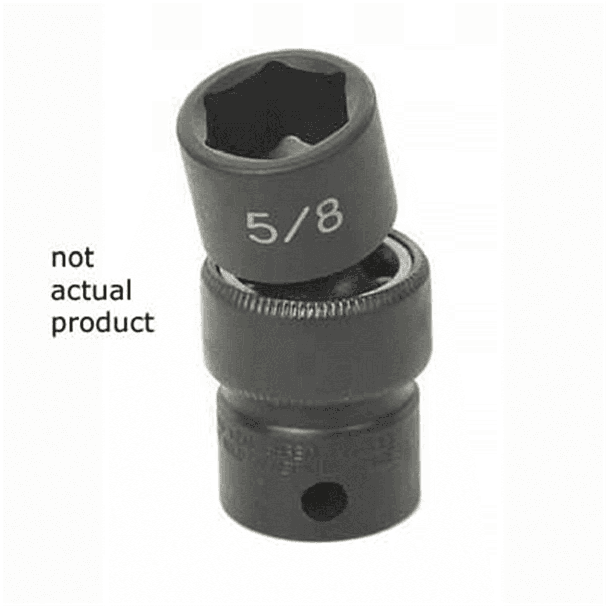 Grey Pneumatic 3/8" Drive x 22mm Standard Universal Socket 6 Point - Black