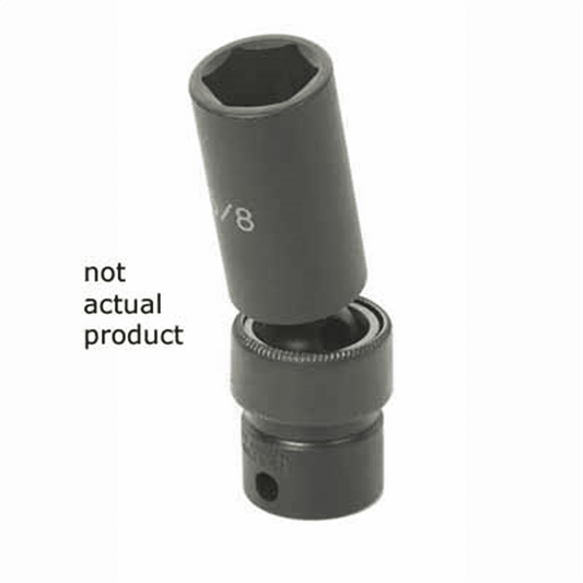 Grey Pneumatic 3/8" Drive x 22mm Deep Universal Socket 6 Point - Black