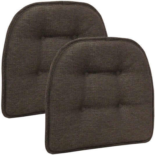 Gripper Non-Slip 15" x 16" Omega Tufted Chair Cushions, Set of 2
