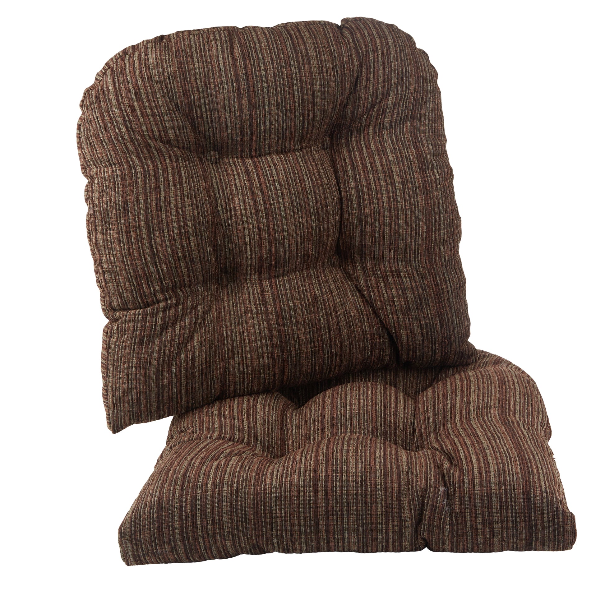Gripper Non-Slip 17" x 17" Polar Chenille Tufted Universal Chair Cushions, Set of 2