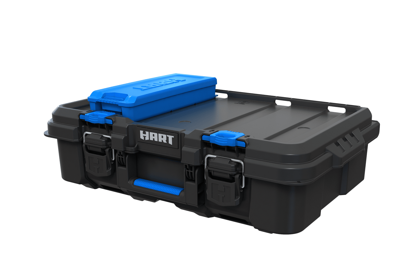 HART Caja de Herramientas Del Sistema Apilable con PequeÃ±o Organizador Azul y Divisores, Compatible con el Sistema de Almacenamiento Modular de HART