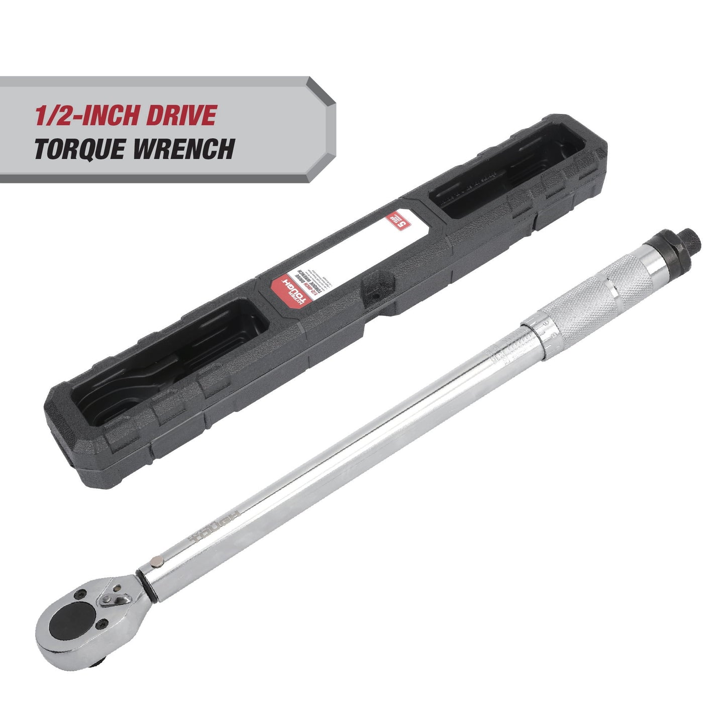 Hyper Tough Heavy Duty 1/2-inch Torque Wrench with Storage Case, 30-150 ft-lbs