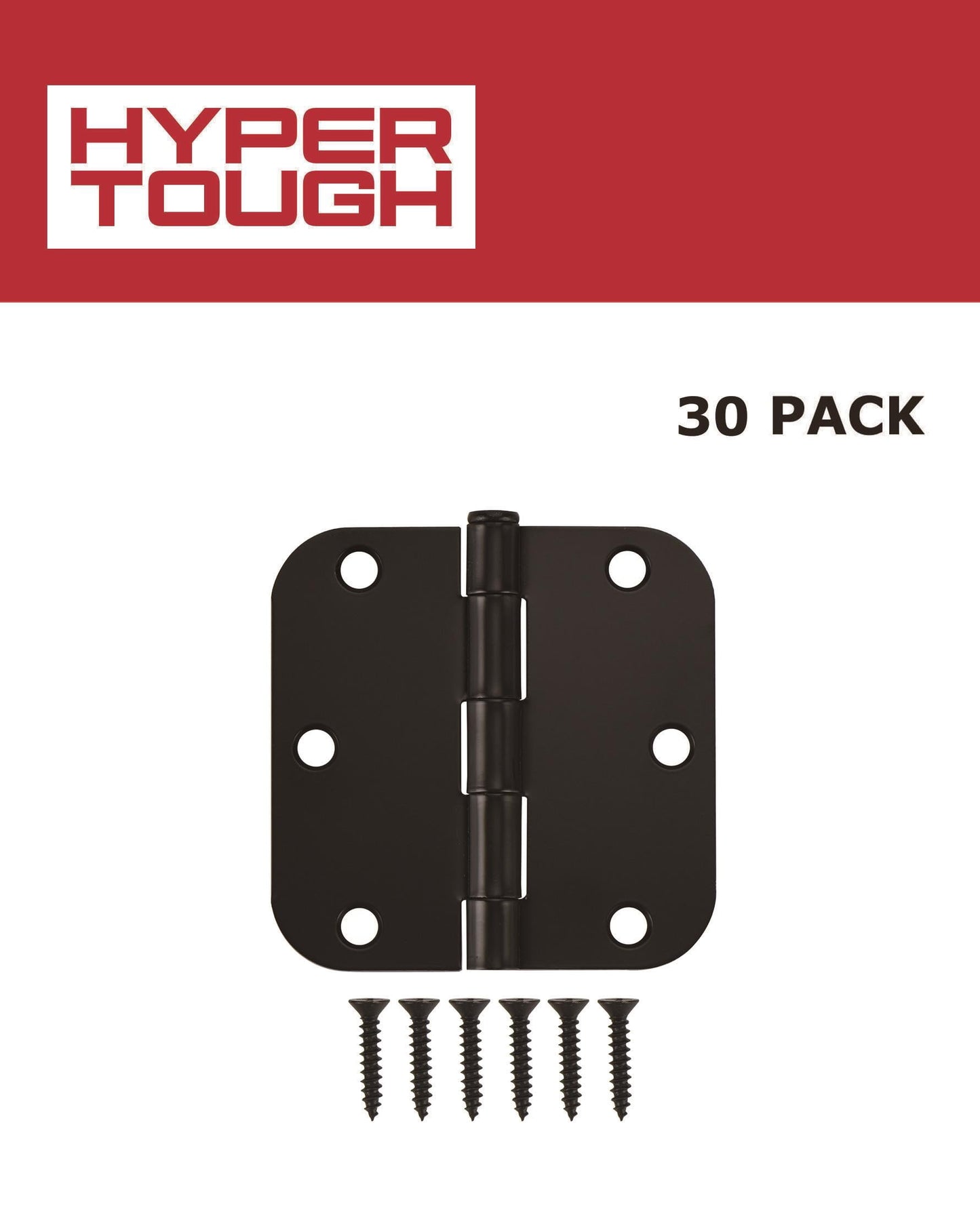 Hyper Tough 3-1/2 in. x 5/8 in. Black Steel Squeak-Free Door Hinge