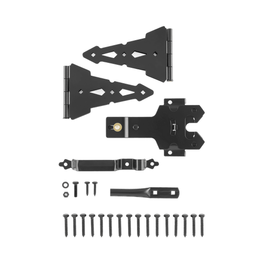 Hyper Tough 8 inch Black Deluxe Steel Latch Gate Kit,Mounting Hardware Included