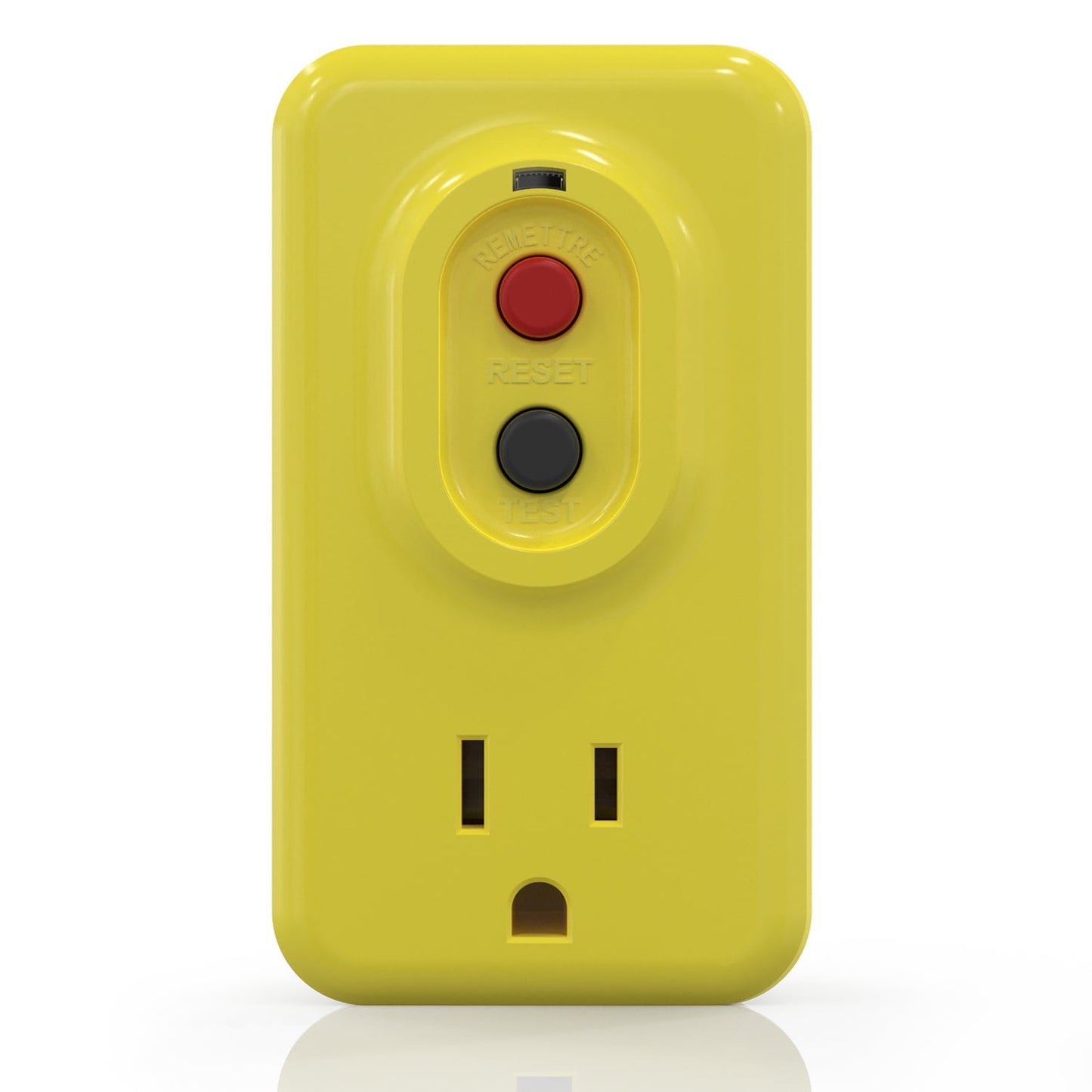 Hyper Tough 15 Amp Yellow GFCI Adapter Plug - Weather and Impact Resistant