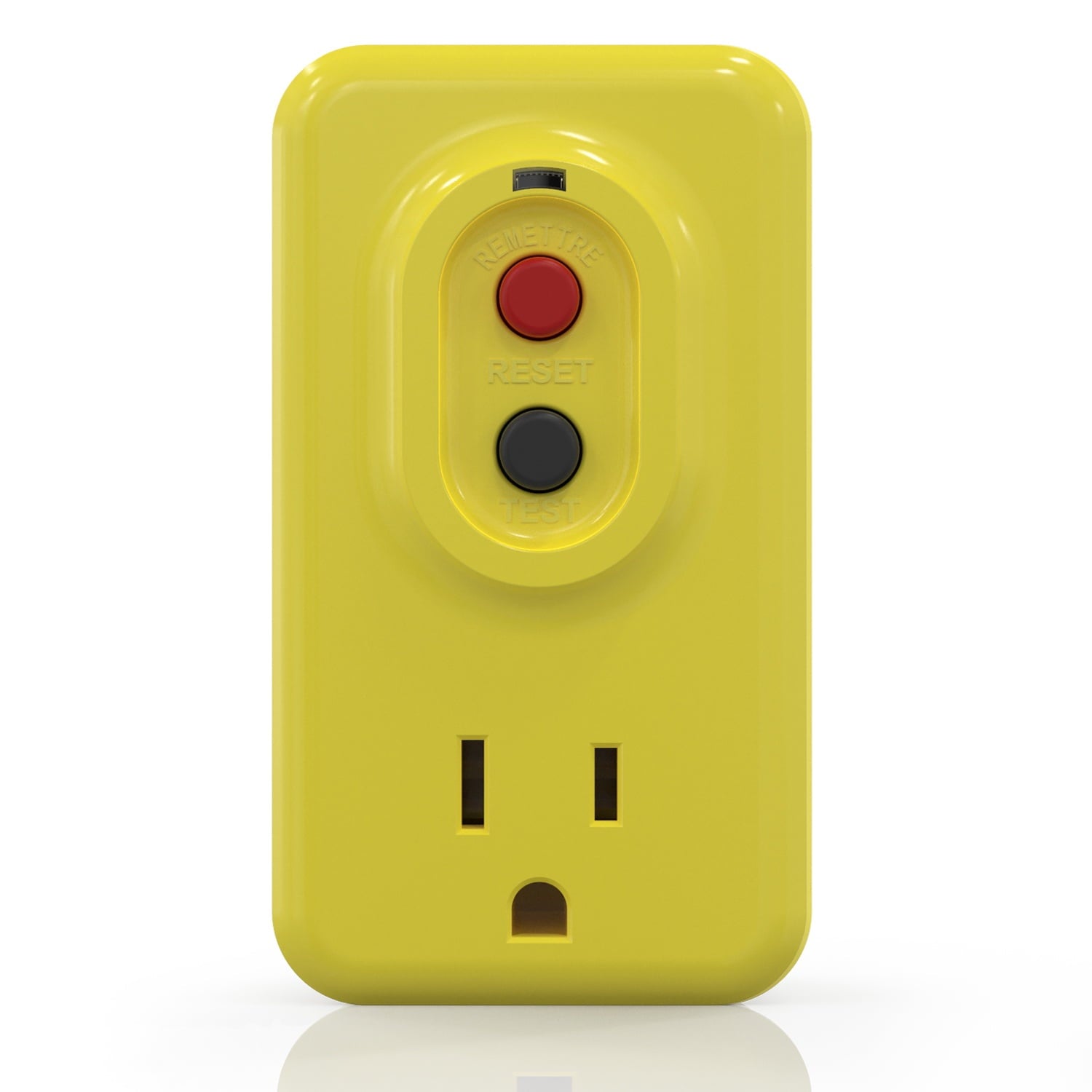 Hyper Tough 15 Amp Yellow GFCI Adapter Plug - Weather and Impact Resistant