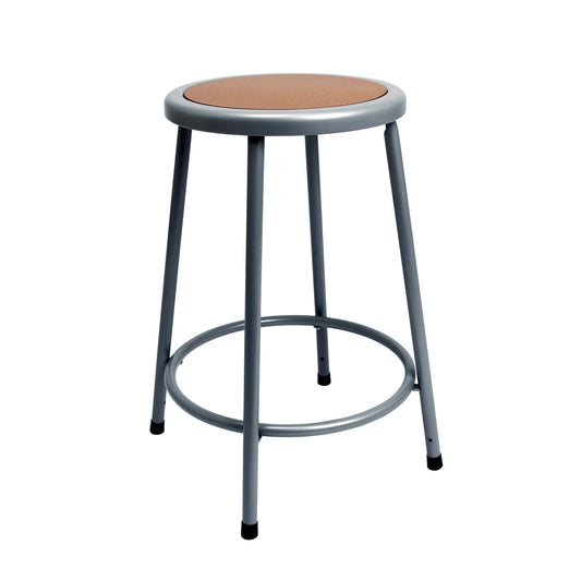 Hampden Furnishings Felix Collection 24-inch Steel Stool, Grey, AssemblyReady
