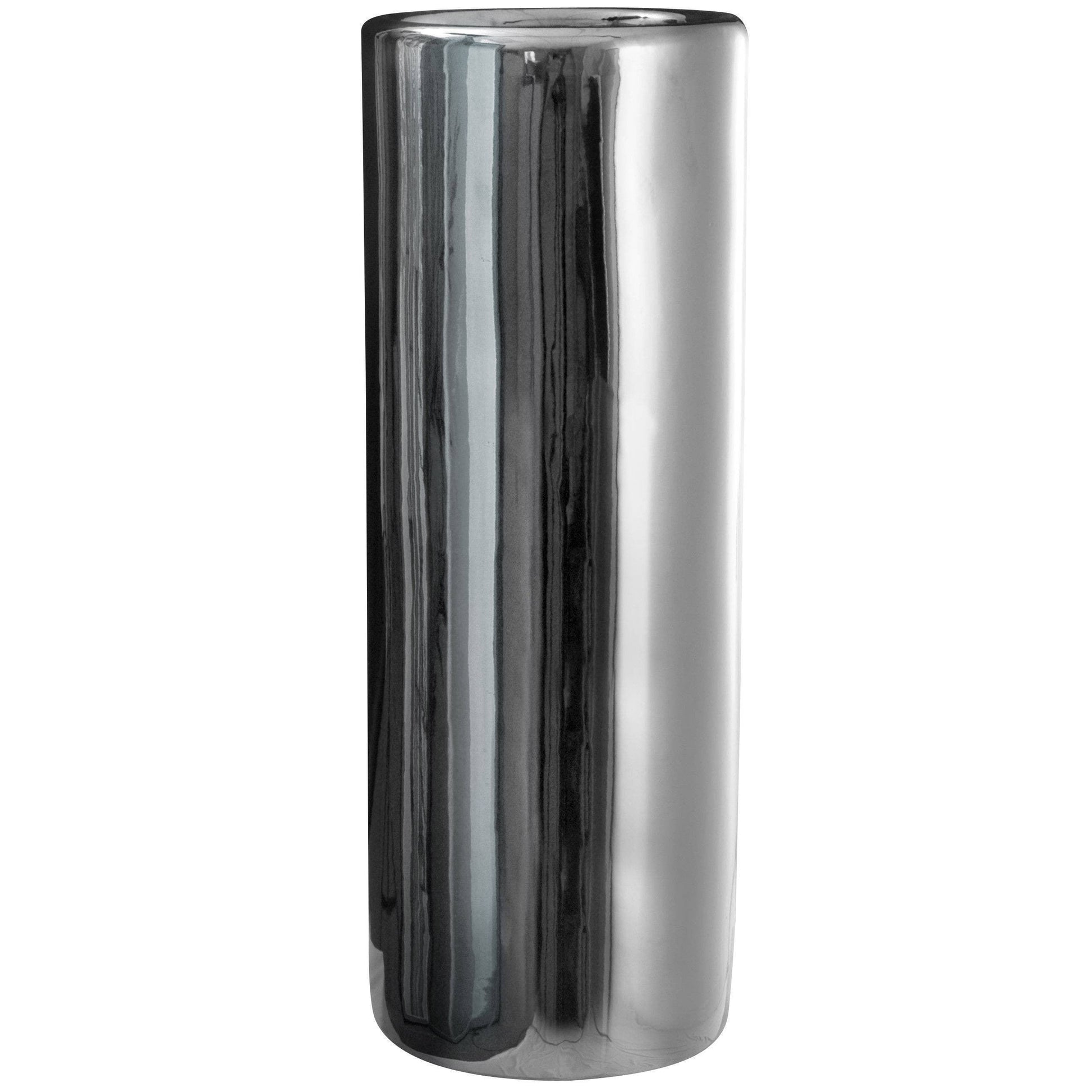 Red Lantern 24" Pure Silver Porcelain Umbrella Stand