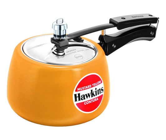 Hawkins CMY30 Ceramic Coated Contura Pressure Cooker, 3 L, Mustard Yellow