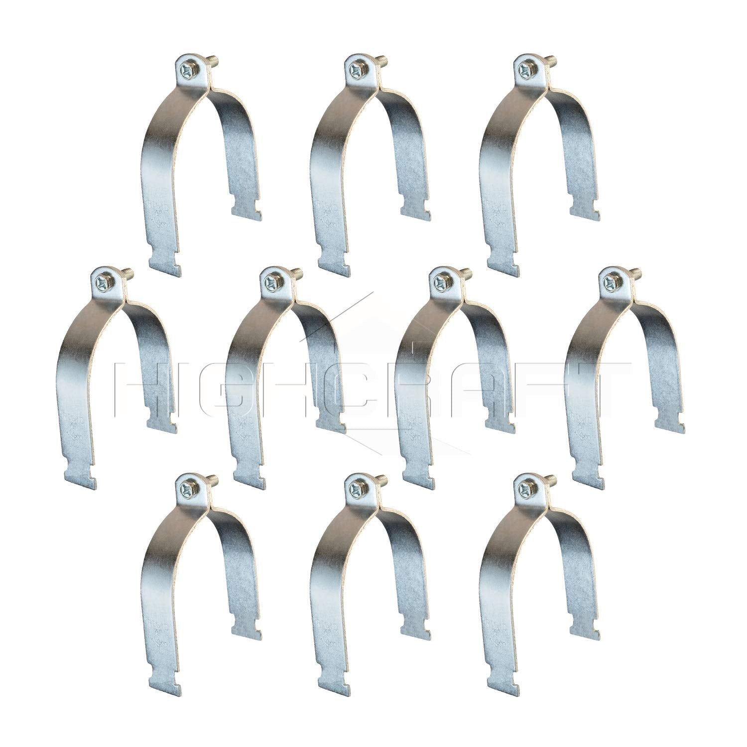 Highcraft 1-1/4 in. Electro Galvanized Steel Strut Clamp (10-Pack)