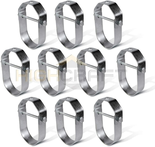 Highcraft 1 in. Clevis Hanger for Vertical Pipe Support in Light Duty Electro Galvanized Steel (10-Pack)
