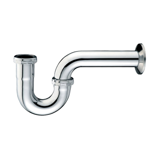 Highcraft 2812-201 P-Trap for Tubular Drain Applications, 1-1/2 in., 20GA Brass, Chrome Plated