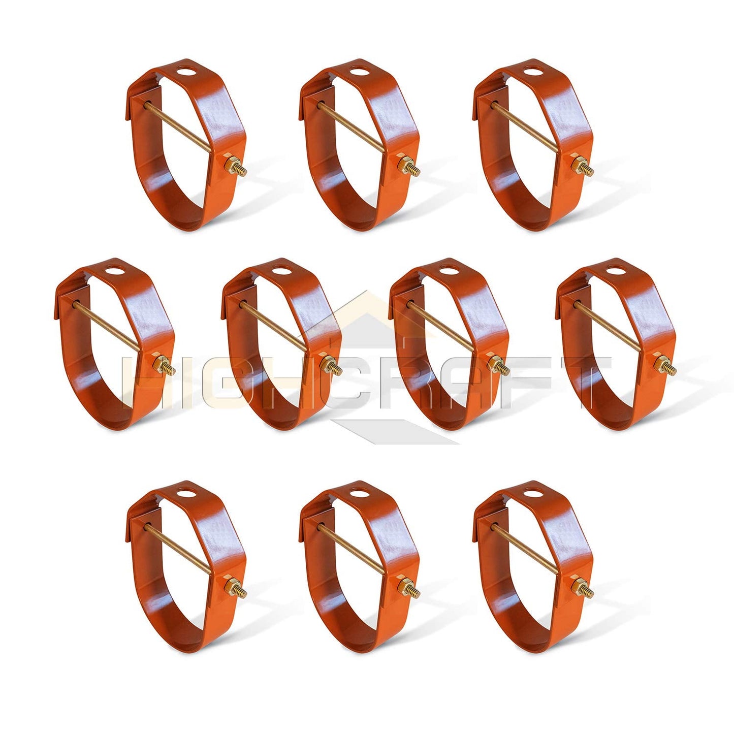 Highcraft 3/4 in. Swivel Loop Hanger for Vertical Pipe Support in Copper Epoxy Coated Steel (10-Pack)