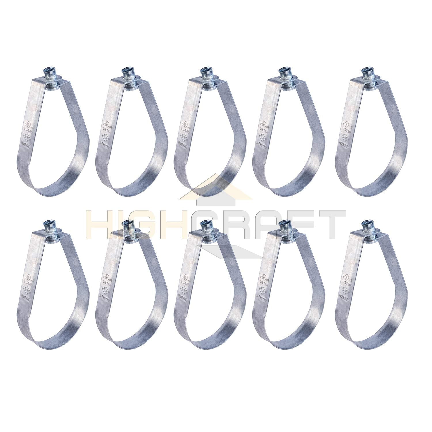 Highcraft 5 in. Swivel Loop Hanger for Vertical Pipe Support in Galvanized Steel (5-Pack)