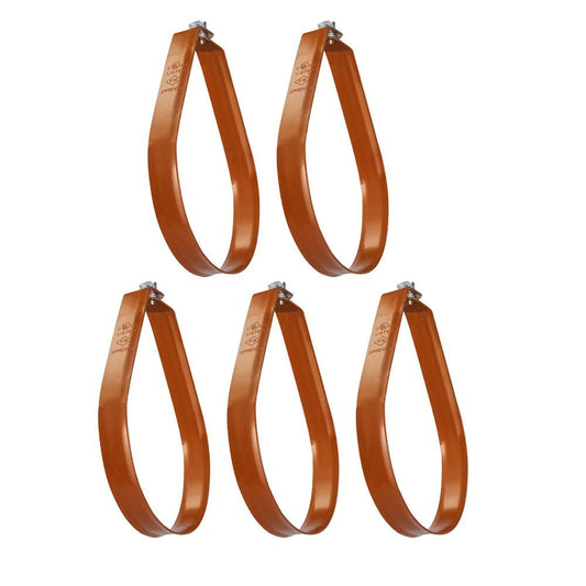 Highcraft 6 in. Swivel Loop Hanger for Vertical Pipe Support in Copper Epoxy Coated Steel (5-Pack)