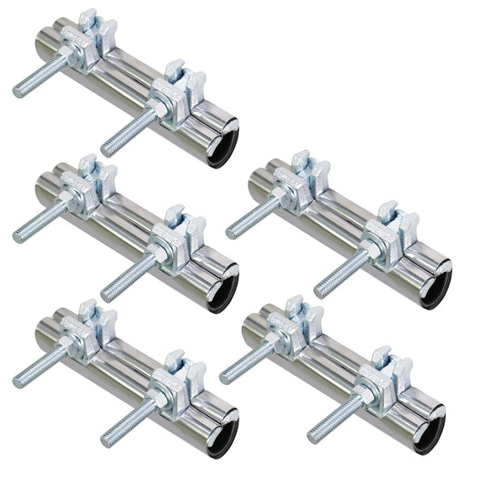 Highcraft Pipe Repair Clamp 1" One Bolt, 6" Long Stainless Steel (5 Pack)
