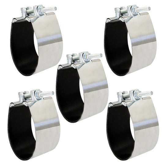 Highcraft Pipe Repair Clamp 6" One Bolt, 3" Long Stainless Steel (5 Pack)