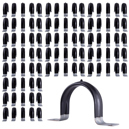 Highcraft Pipe Strap U Bracket 1/2" w/ Plastic Coating, Galvanized- 100 Pk