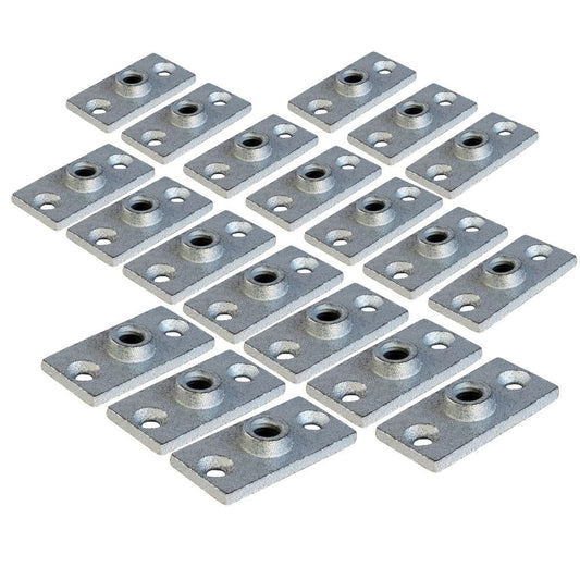 Highcraft Rod Hanger Plate in Galvanized Iron in for 3/8 in. Threaded Rod (20-Pack)