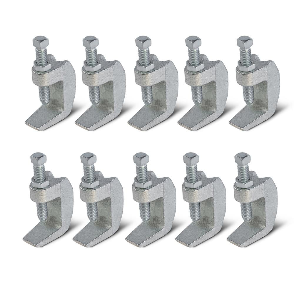 Highcraft Wide Mouth Beam Clamp for 1/2 in. Threaded Rod in Electro Galvanized Steel (10-Pack)