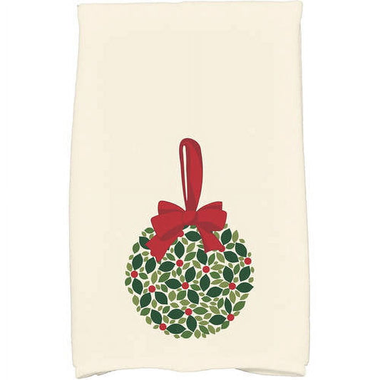 Holiday Essence Mistletoe Me Floral Print Kitchen Towel
