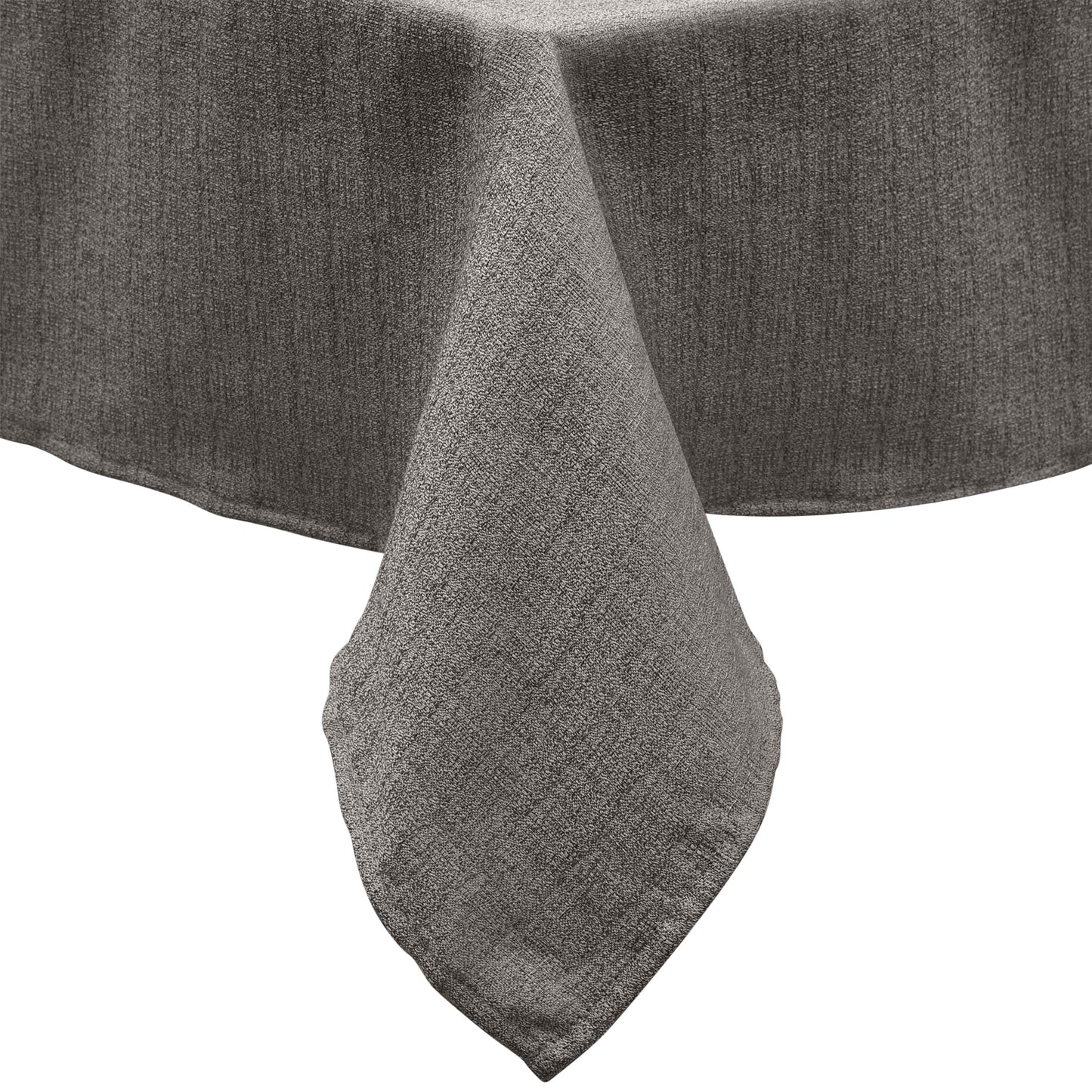 Home Details Chic & Rustic 70"x 108" Rectangle Polyester Tablecloth in Silver