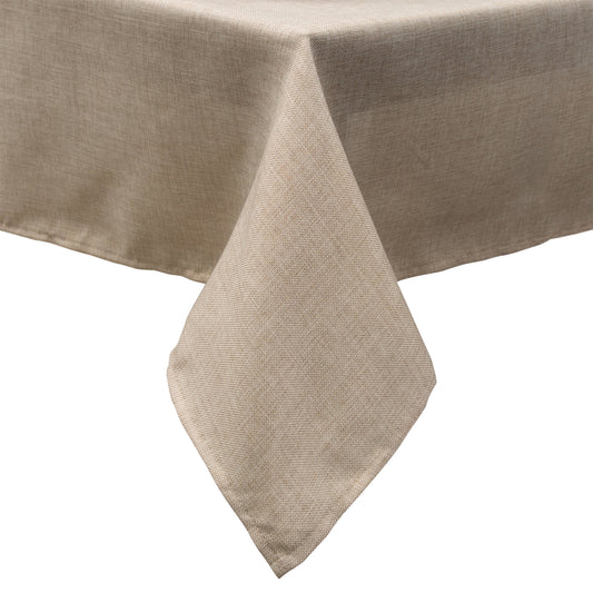 Home Details Chic & Rustic 70"x 144" Rectangle Polyester Tablecloth in Linen