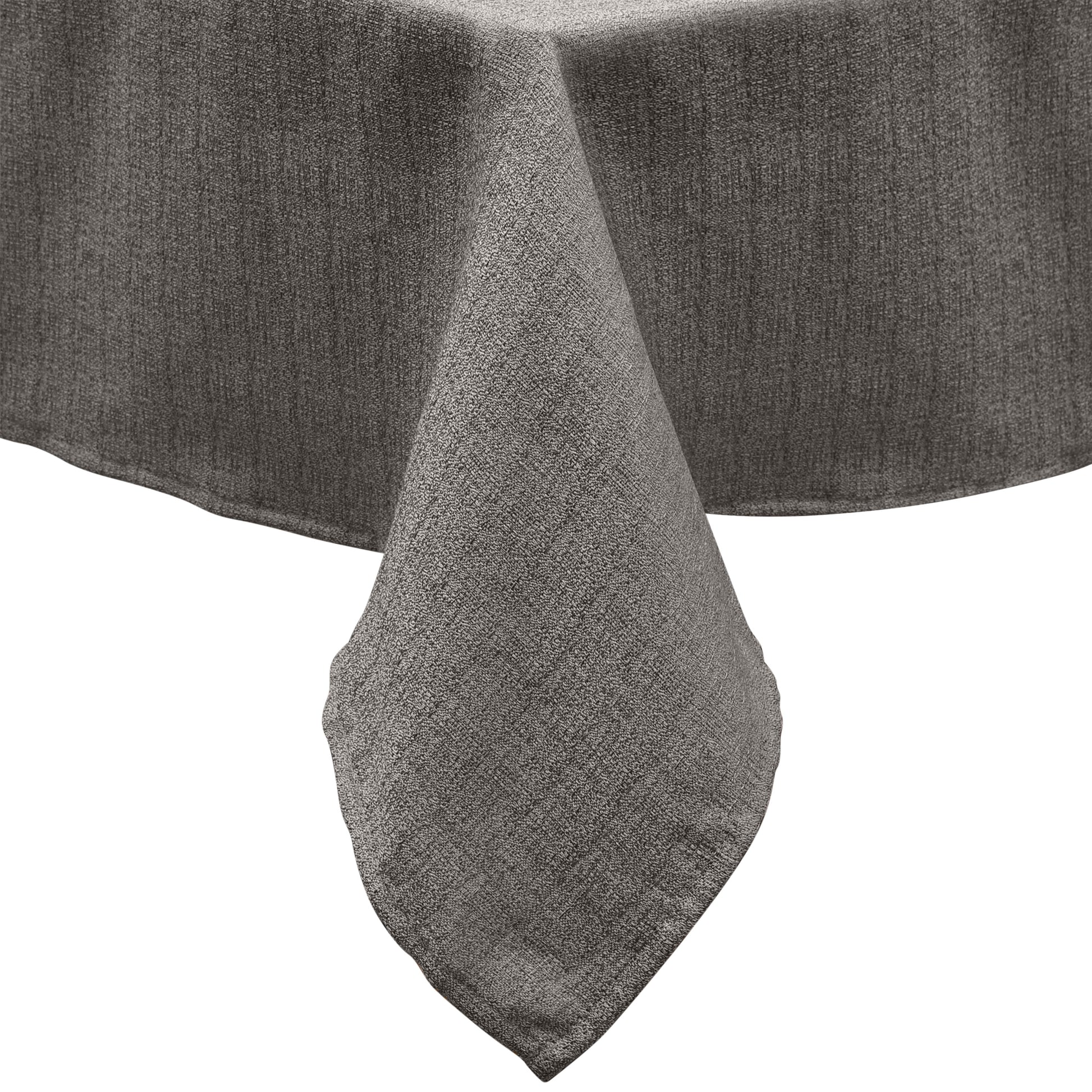Home Details Chic & Rustic 70"x 160" Rectangle Polyester Tablecloth in Silver