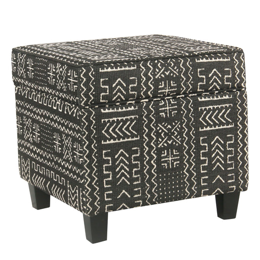 HomePop Square Ottoman with Lift Off Top