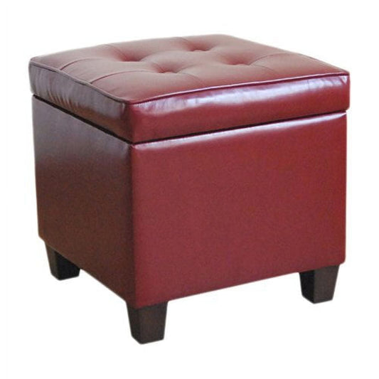 HomePop Otomana de Almacenamiento Cuadrada con Botones, MÃºltiples Colores