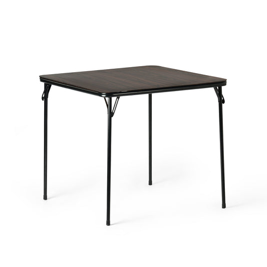 Homy Casa 34" Folding Card Table, Portable Wood Table Top for Party Picnics Games, Walnut