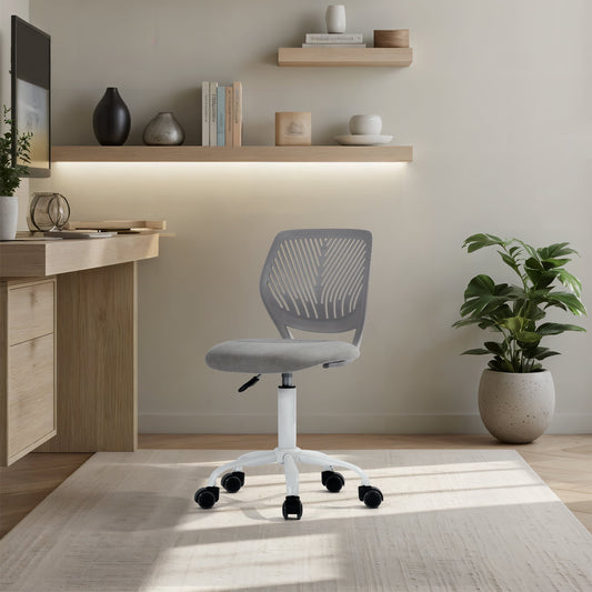 Homy Casa Silla de Escritorio para NiÃ±os y Adolescentes, Silla de Tareas Ajustable para Estudio, Escuela O Dormitorio, Gris