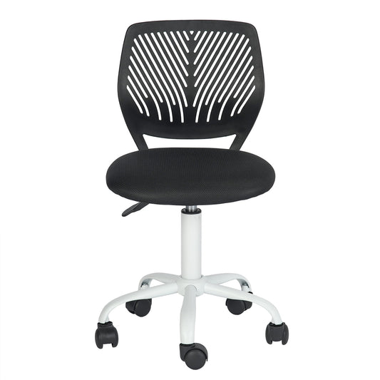 Homy Casa Teen Task Chair, Armless Office Chair Swivel with Soft Cushion for Study Kids Teens Child