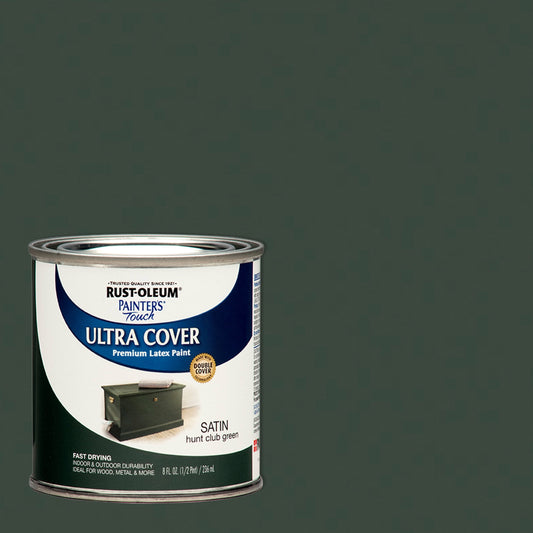 Hunt Club Green, Rust-Oleum Painter's Touch Ultra Cover Satin, Half Pint, 6 Pack