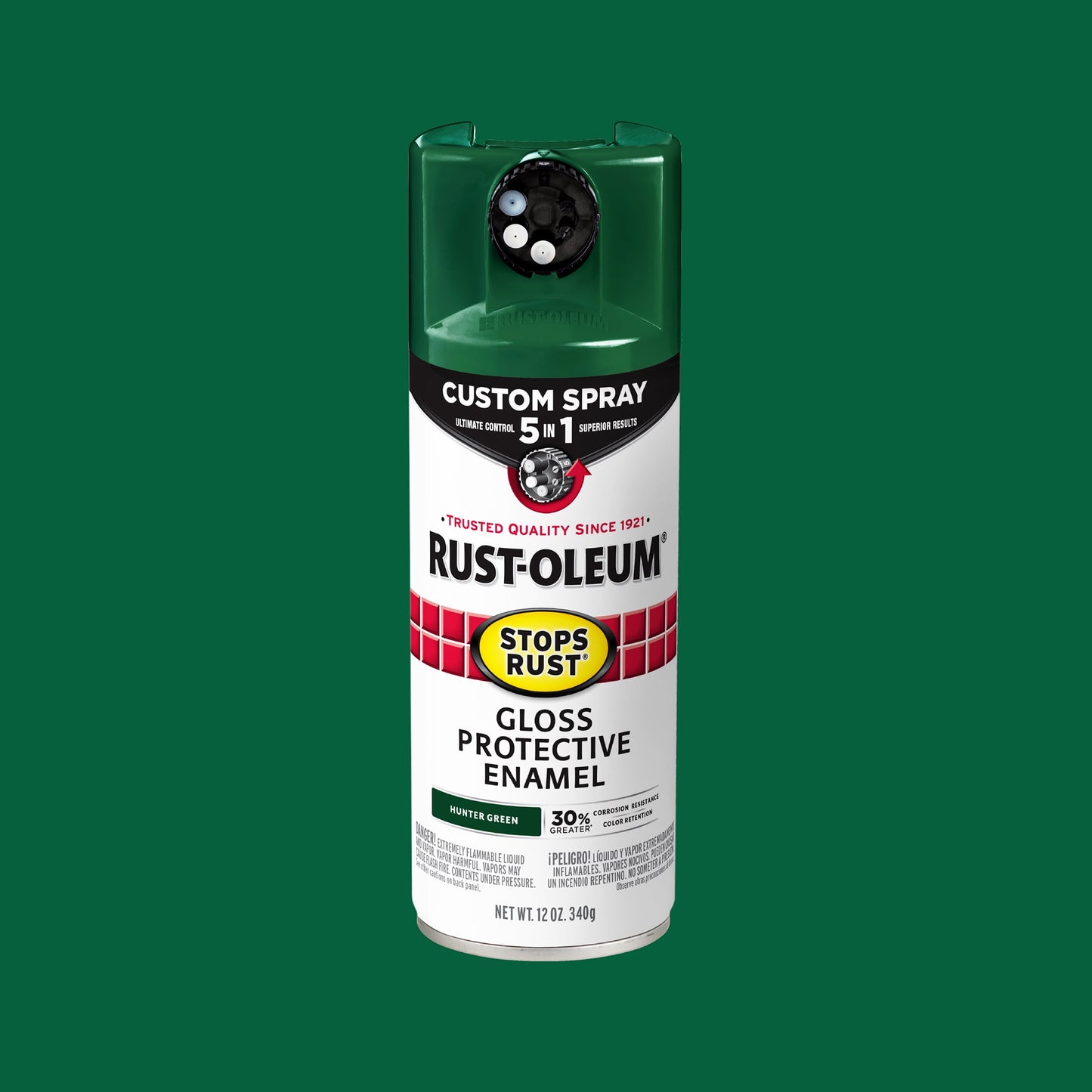 Clear, Rust-Oleum Stops Rust Custom Sprays 5 in 1 Gloss Spray Paint-376885, 12 oz
