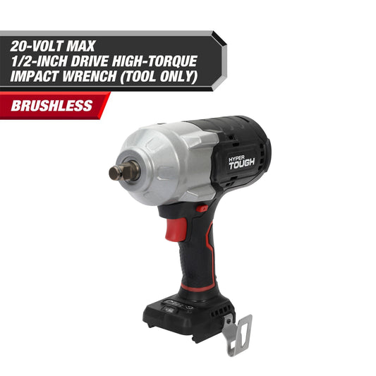 Hyper Tough 20V Max Brushless 1/2 in. High-Torque Cordless Impact Wrench, 900 ft.-lbs., Tool Only